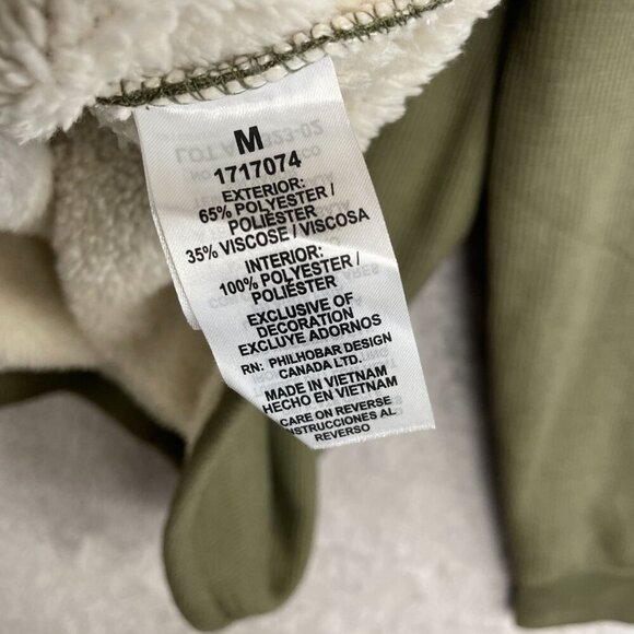 NWOT BC Clothing Co. Heritage Olive Green Men's M Sherpa Waffle Knit Quarter-Zip - Picture 8 of 10